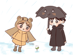 [젠동] 빗속에서 노는 것