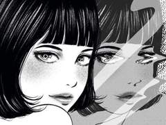 흑백 애니 사진 2