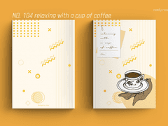 레디메이드 표지 No. 104 relaxing with a cup of coffee