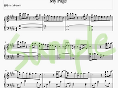NCT DREAM My page 악보 피아노ver.
