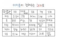 바보톡 지훈이가 승철이에게 준 종이