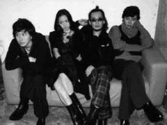 자주색 비가 내리는 숲