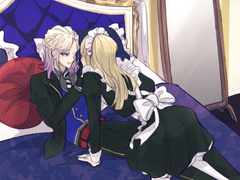 루크가 메이드복을 입었을 뿐인 만화