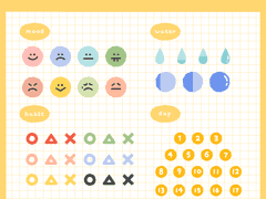 [ goodnote sticker ] HABIT TRACKER