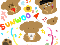 선우 큐 굿노트 스티커