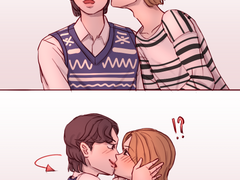 희특 볼뽀뽀->키스