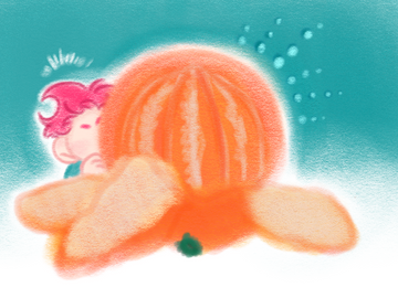 매뉴패치 귤 먹는 만화