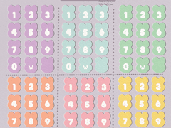 동물 숫자 굿노트 스티커(밍)