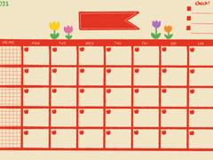 굿노트 다이어리 속지 [만년형] red.ver