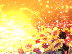 해바라기가 춤을 추는 하늘 아래서