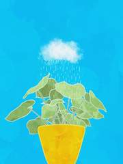 빗방울이 온몸을 적신다.