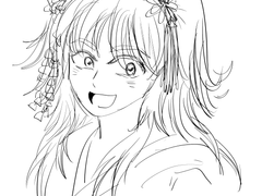 닌타마 칸에몽+타키야샤마루 중심에 일단은 논컾인 4학년 여장 만화 그림