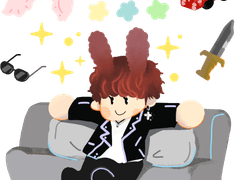 아카소 유우토 굿노트 스티커