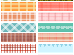 마스킹 테이프 스티커 14종