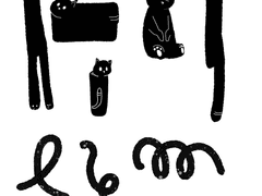 검정 고양이와 컨페티