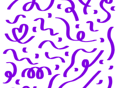 컨페티 스티커 보라 ver.