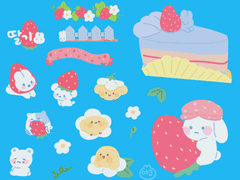 [굿노트 스티커] 딸기 다꾸 스티커