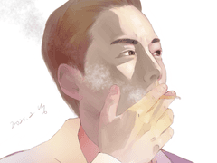 담배 피우는 남성