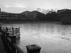 회색 하늘, 회색 바다, 회색 빗물, 그리고 붉은 나