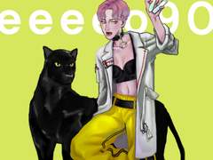 연구원과흑표범