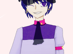 [크리시아 드 르블랑/57세/검은 밤처럼 빛나는 남색]