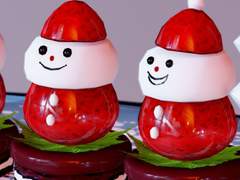 Strawberry Santa Cake