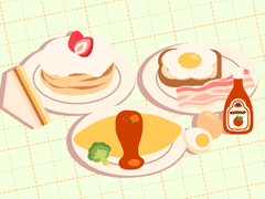 아침 식사 사이버 스티커