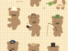 [굿노트 스티커] 커피베어 곰돌이 다꾸 스티커