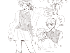 [키타히나/히나타ts]소꿉친구au+이나리히나 낙서