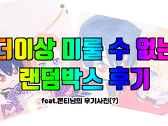 더이상 미룰 수 없는 랜덤박스 후기