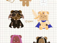 [굿노트 스티커] 쿠킹덤 곰돌이버전1 무료 배포