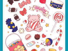 [굿노트][스티커] 화이트데이! 캔디캔디