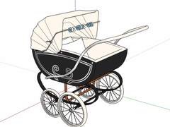 [스케치업 소품] 유모차