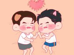 멍뭉이 탄 고먐미 타입