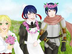 귀족 아드리앙&메이드 마리네뜨&기사 카가미