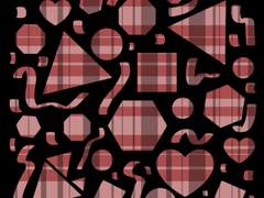 체크 스티커 모음 핑크ver.