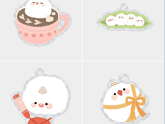 비유 키링 도안 4종 유료배포