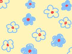 [아이패드배경화면] 파란꽃 패턴