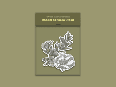 굿노트 스티커 7. 빈티지 플로럴 일러스트 시리즈