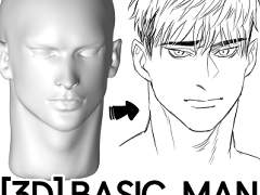 클립스튜디오 - 3D 남성 헤드 (2021/4/5 업데이트)