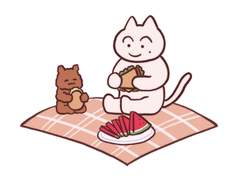 맠냥이와 동강쥐 봄 배경화면