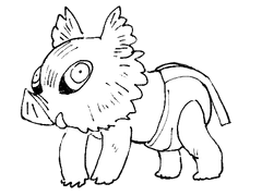 와기 이노스케 아크릴 키링용 도안