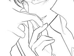 알파윌 손등키스 낙서