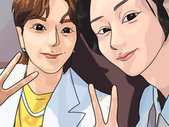 희특 셀카를 요구하는 그림