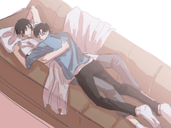 리퀘) 소파에 누운 이부키랑 시마