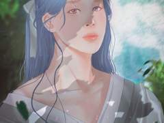 지미니 은발/청색 머리