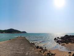 파노라마로 찍은 을왕리 해수욕장