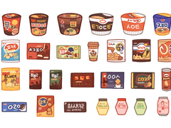 와글와글 편의점 스티커