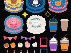 [RGB] 굿노트 케이크 서티커