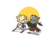 [팬아트] 오버워치 (노병조/겐멜)